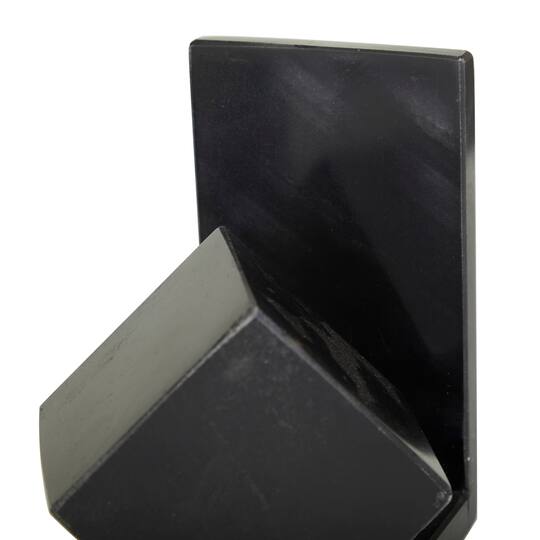 CosmoLiving by Cosmopolitan 6" Black Marble Orb Bookends Set